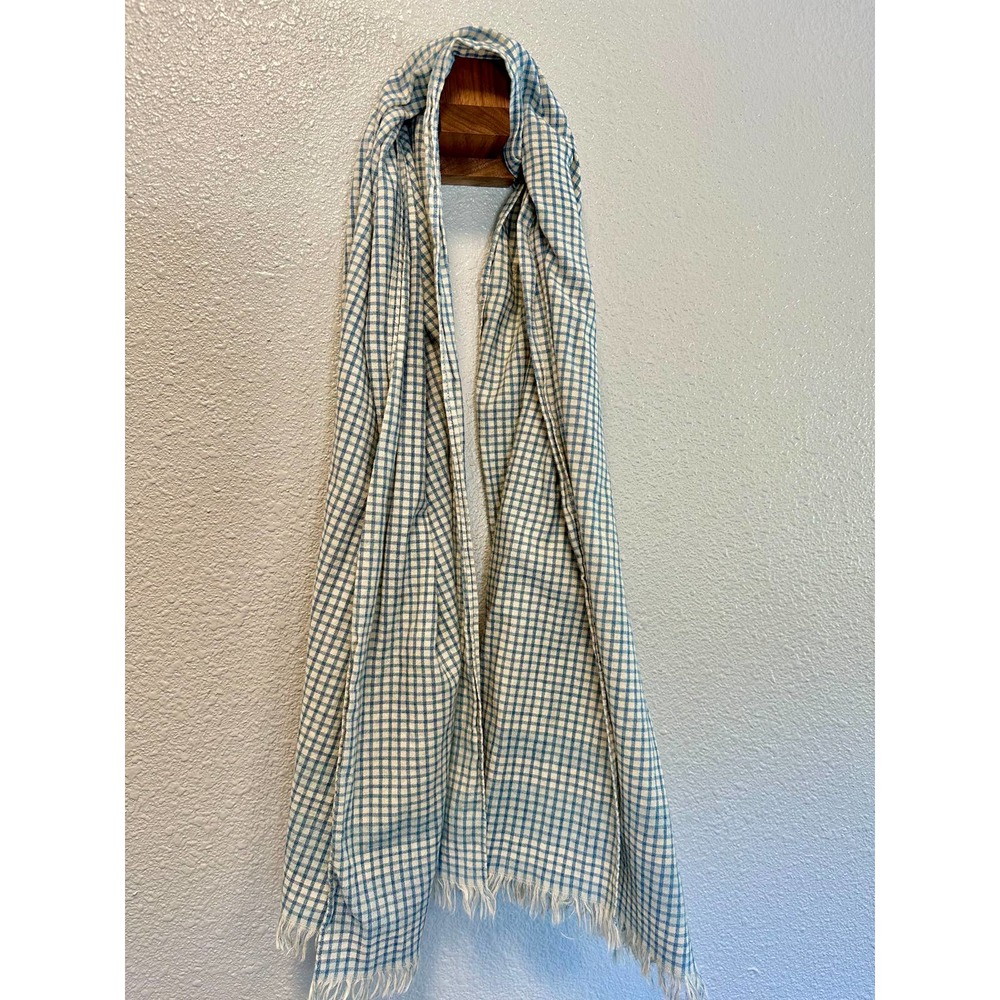 RRL Ralph Lauren Checkered Cotton Scarf- 57" x23